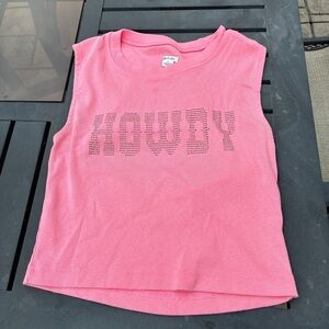 Kimchi Blue Pink Tank Top Howdy Print